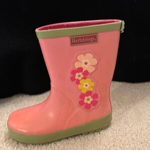 ADORABLE HARTSTRINGS PINK FLOWERED RAIN BOOTS!